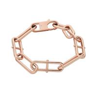 Fossil Bracciale a catena Heritage D-Link da donna in acciaio color oro rosa, JF04671791, Oro Rosa
