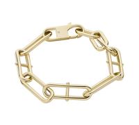 Fossil Bracciale da donna Heritage JF04234710 Acciaio inossidabile Chiusura a moschettone Tono oro