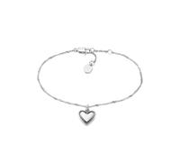 Fossil Bracciale a catena sottile da donna in acciaio inox con chiusura a moschettone, Tono argento