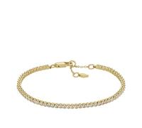 Fossil Bracciale a catena sottile da donna in ottone con chiusura a moschettone