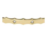 Fossil Bracciale bangle da donna in acciaio inossidabile con bracciale aperto, Oro brillante
