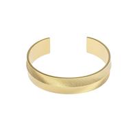 Fossil Bracciale bangle da donna in acciaio inossidabile con bracciale aperto, Tono oro