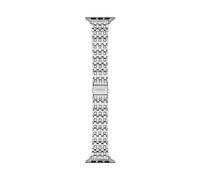 Fossil Bracciale compatibile con Apple Watch, 38/40/41 mm - 18 mm Acciaio inossidabile argento, S380006