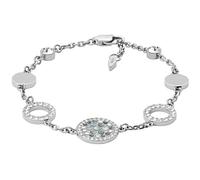 Fossil Bracciale Da Donna, 19 Cm + 2 Cm Di Estensione Grigio, Bracciale In Acciaio Inossidabile Argento, JF02311040
