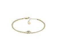Fossil Bracciale da donna in acciaio inossidabile con chiusura a moschettone a doppia catena
