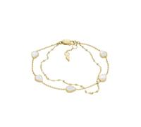 Fossil Teardrop JF04317710 - Bracciale da donna in madreperla, lunghezza totale: 16,5 + 2,5 cm, in acciaio inossidabile, senza pietre preziose, colore: Bianco, Total Length: 16.5cm + 2.5cm, Acciaio