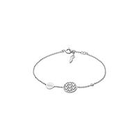 Fossil Bracciale Da Donna In Argento Sterling, Lunghezza Totale: 16,5 Cm + 1,2 Cm + 1,2 Cm Bracciale In Argento Sterling, JFS00463040
