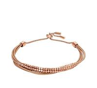 Fossil Bracciale da donna in pelle o semiprezioso con chiusura a cursore