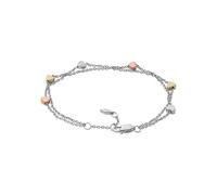 FOSSIL braccialetto Double-Row Heart Bracelet Silver