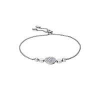 Fossil Bracciale Da Donna Vintage Glitz, Lunghezza Massima Interna: 216 mm. Lunghezza Interna: 216 mm Bracciale In Acciaio Inossidabile Argento, JF03223040