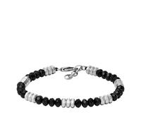 Fossil Bracciale da Uomo, Acciaio Inossidabile, L: 220 mm, L: 6 mm, Nero