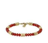 Fossil Bracciale da Uomo, Acciaio Inossidabile, L: 220 mm, L: 6 mm, Rossa