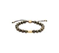 Fossil Bracciale da uomo Galaxy Jewelry Pirite grigio JF04820710, Eine Grösse, Acciaio inossidabile, Nessuna pietra preziosa, Oro Brillante