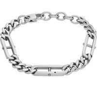 Fossil Bracciale Da Uomo Heritage, Lunghezza: 220 mm, Larghezza: 8 mm Bracciale In Acciaio Inossidabile Argento, JF04342040