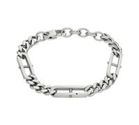 Fossil Bracciale Da Uomo Heritage, Lunghezza: 220 mm, Larghezza: 8 mm Bracciale In Acciaio Inossidabile Argento, JF04342040