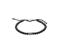 Fossil Bracciale da uomo in acciaio inossidabile o semiprezioso con chiusura a cursore