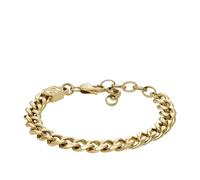 Fossil Bracciale da Uomo, Acciaio Inossidabile, L: 215 mm, L: 8.7 mm, D'oro, Oro Ambrato