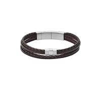Fossil Bracciale Da Uomo in pelle con chiusura magnetica