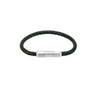 Fossil Bracciale da uomo in pelle o acciaio inossidabile con chiusura regolabile