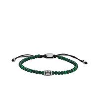 Fossil Bracciale Da Uomo, Lunghezza: 250 mm, Larghezza: 4 mm Bracciale In Acciaio Inossidabile Argento, JF04415040, Verde
