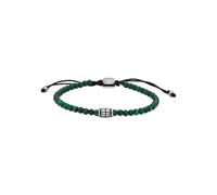 Fossil Bracciale Da Uomo, Lunghezza: 250 mm, Larghezza: 4 mm Bracciale In Acciaio Inossidabile Argento, JF04415040, Verde