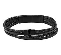 Fossil Braccialetto in pelle nera JF03098001