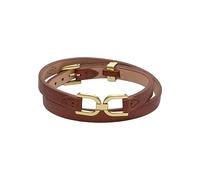 Fossil Bracciale donna in pelle con chiusura a fibbia, Marrone scuro