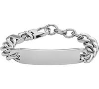 Fossil Bracciale Drew da uomo in acciaio inossidabile con chiusura a moschettone