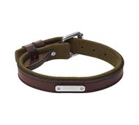 Fossil Everett JA7315998 - Bracciale da uomo in pelle marrone