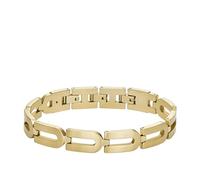 Fossil Bracciale Heritage da uomo in acciaio inossidabile con chiusura a moschettone o pieghevole