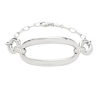 Fossil - Bracciale in argento con dettaglio in pietra - -Accessories -Donna -Grigio -ONE SIZE