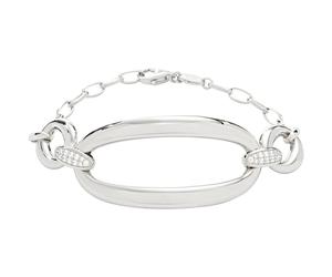 Fossil - Bracciale in argento con dettaglio in pietra - - Accessories - Donna - Grigio - ONE SIZE