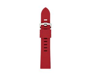 Fossil Bracciale Unisex in Silicone 20 mm, Rossa, Rosso
