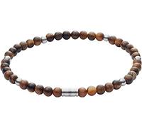 Fossil Bracciale Uomo Benessere, 185 mm Marrone Bracciale Semi-Prezioso, JF02939040