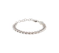 Fossil Bracciale Uomo Ellis JF04615040 – Acciaio Inossidabile, Chiusura a Moschettone, Argento Opaco