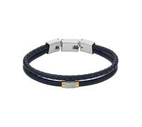 Fossil Bracciale multifilo All Stacked Up da uomo in pelle blu navy, JF04703998