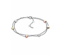 FOSSIL braccialetto Double-Row Heart Bracelet Silver