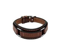 Fossil Machine JF04941040 - Bracciale da uomo in pelle marrone