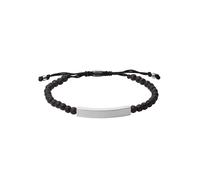 Fossil Bracciale da uomo in acciaio inossidabile o semiprezioso con chiusura a cursore