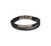 FOSSIL Braccialetto nero / argento Uomo FOSSIL One Size nero / argento