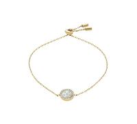 Fossil Bracciale donna in acciaio o ottone con chiusura a cursore, Oro brillante