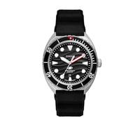 Fossil Breaker Orologio da uomo, movimento al quarzo con cinturino in acciaio o in pelle, Nero e argento