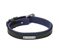 Fossil Everett JA7316998 - Bracciale da uomo in pelle nera