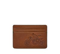 Fossil Bronson, Custodia per Tessere Uomo, Marrone, 10 cm L x 0.63 cm W x 7 cm H