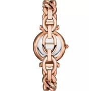 Fossil Carlie Orologio per donna, movimento al quarzo con cinturino in acciaio o in pelle, Tono oro rosa e bianco