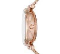 Fossil Orologio Carlie da donna, movimento automatico, cassa in acciaio inossidabile rosa da 35 mm con bracciale a maglie in acciaio inossidabile, ME3175