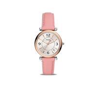 Fossil - CARLIE Orologio Analogico Al Quarzo Con Colore Rosa, Cinturino In Eco Pelle Da Donna, ES5160