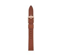 Fossil Cinturino da donna 14 mm in pelle o acciaio inossidabile, 175+/- 5MM, Marrone