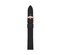 Fossil Cinturino da Donna, Pelle o Pelle Litehide da 16 mm, Nero