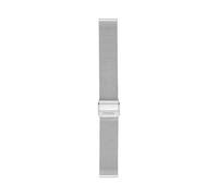 Fossil Cinturino per orologio da donna, 12 mm, LiteHide, in pelle, argento, S181376, argento, 18 mm, Casual
